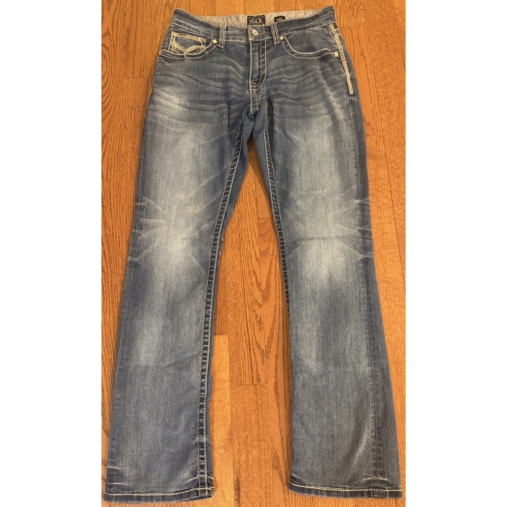 BKE Buckle Carter Men's Bootleg Bootcut Flex Fit Blue Jeans Size 32L